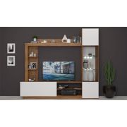 Стенка «Флекс» Крафт золотой/белый