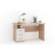 Стол письменный «Гарвард» эргономик 130 3ящ ПР Дуб сонома/белый