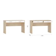 Стол письменный «Стелс» 120 2ящ. Дуб сонома/белый