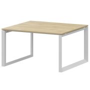 Стол переговорный на металлокаркасе Аргентум-МП НТМП.О.120.11 Баттл Рок/Белый