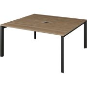 Бенч двойной на 2 рабочих места на металлокаркасе Аргентум-МП НТМП.П.Б2-140 Дуб сафари/Антрацит