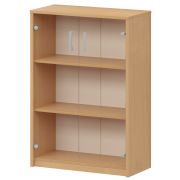 Стеллаж средний с прозрачным стеклом Арго А-304/А-стл304пр Ольха