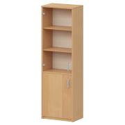 Шкаф комбинированный узкий с прозрачным стеклом Арго А-321/А-стл321пр Ольха