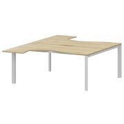 Бенч эргономичный на 2 рабочих места на металлокаркасе Аргентум-МП НТМП.П.Б2-060 Баттл Рок/Белый