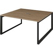 Бенч двойной на 2 рабочих места на металлокаркасе Аргентум-МП НТМП.О.Б2-140 Дуб сафари/Антрацит