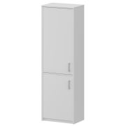 Шкаф комбинированный закрытый узкий Арго А-321/А-621 Белый