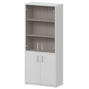 Шкаф комбинированный с тонированным стеклом Арго А-310/А-стл310тон Белый