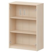 Стеллаж средний с прозрачным стеклом Арго А-304/А-стл304пр Бук