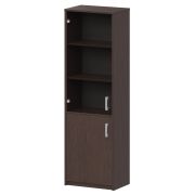 Шкаф комбинированный узкий с тонированным стеклом Арго А-321/А-стл321тон Дуб венге