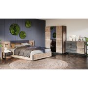 Спальный гарнитур «Стокгольм» Дуб гранж песочный/железный камень