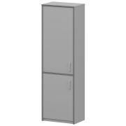 Шкаф комбинированный закрытый узкий Арго А-321/А-621 Серый