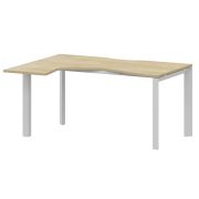 Стол эргономичный левый на металлокаркасе Аргентум-МП НТМП.П-040.ЛВ Баттл Рок/Белый