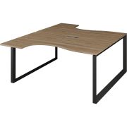 Бенч эргономичный на 2 рабочих места на металлокаркасе Аргентум-МП НТМП.О.Б2-060 Дуб сафари/Антрацит