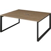 Бенч двойной на 2 рабочих места на металлокаркасе Аргентум-МП НТМП.О.Б2-180 Дуб сафари/Антрацит