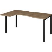 Стол эргономичный левый на металлокаркасе Аргентум-МП НТМП.П-040.ЛВ Дуб сафари/Антрацит