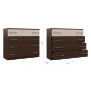 Комод «Аврора» 4ящ Венге/дуб молочный