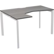 Стол эргономичный левый на металлокаркасе Аргентум-МП НТМП.П-040.ЛВ Лиственница/Белый