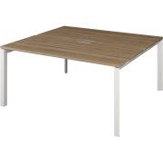 Бенч двойной на 2 рабочих места на металлокаркасе Аргентум-МП НТМП.П.Б2-160 Дуб сафари/Белый