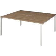 Бенч двойной на 2 рабочих места на металлокаркасе Аргентум-МП НТМП.П.Б2-180 Дуб сафари/Белый