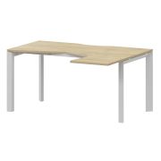 Стол эргономичный правый на металлокаркасе Аргентум-МП НТМП.П-040.ПР Баттл Рок/Белый