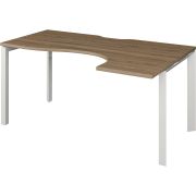 Стол эргономичный правый на металлокаркасе Аргентум-МП НТМП.П-040.ПР Дуб сафари/Белый