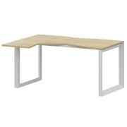 Стол эргономичный левый на металлокаркасе Аргентум-МП НТМП.О-040.ЛВ Баттл Рок/Белый