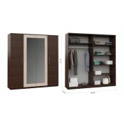 Шкаф «Аврора» 4дв Венге/дуб молочный