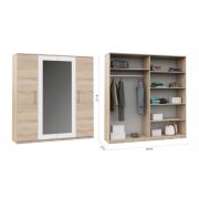 Шкаф «Аврора» 4дв Сонома/белый