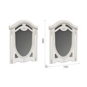 Зеркало «Александрина» Белый патина золото