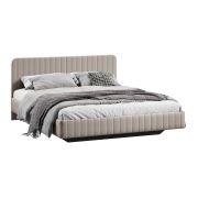 Кровать «Шелли» 160*200 (без подъемного мех.) Велюр Confetti Smoke