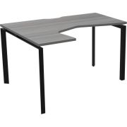 Стол эргономичный левый на металлокаркасе Аргентум-МП НТМП.П-060.ЛВ Лиственница/Антрацит