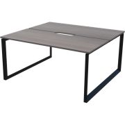 Бенч двойной на 2 рабочих места на металлокаркасе Аргентум-МП НТМП.О.Б2-160 Лиственница/Антрацит