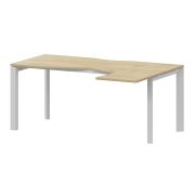 Стол эргономичный правый на металлокаркасе Аргентум-МП НТМП.П-060.ПР Баттл Рок/Белый