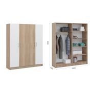 Шкаф «Алена» 4дв Дуб сонома/белый