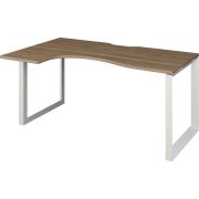 Стол эргономичный левый на металлокаркасе Аргентум-МП НТМП.О-060.ЛВ Дуб сафари/Белый