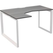 Стол эргономичный левый на металлокаркасе Аргентум-МП НТМП.О-060.ЛВ Лиственница/Белый