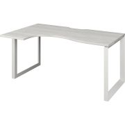 Стол эргономичный левый на металлокаркасе Аргентум-МП НТМП.О-060.ЛВ Сосна винтер/Белый