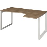 Стол эргономичный правый на металлокаркасе Аргентум-МП НТМП.О-060.ПР Дуб сафари/Белый