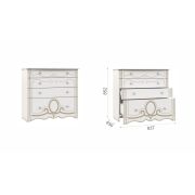 Комод «Барбара» Белый патина золото