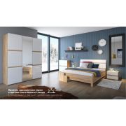 Спальный гарнитур «Дакота» Сонома/белый глянец