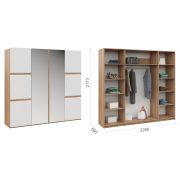 Шкаф «Дакота» 4дв Сонома/белый глянец