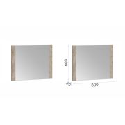 Зеркало «Джулия» Крафт серый/белый глянец