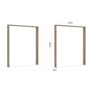 Портал шкафа «Джулия» 4дв Крафт серый