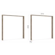 Портал шкафа «Джулия» 5дв Крафт серый