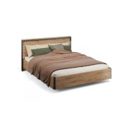 Кровать без подъемного механизма «Тринити» 180x200 Дуб Онтарио/Черный