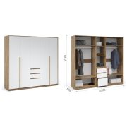 Шкаф «Мишель» 5дв Крафт золотой/белый жемчуг