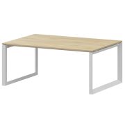 Стол переговорный на металлокаркасе Аргентум-МП НТМП.О.160.11 Баттл Рок/Белый