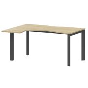 Стол эргономичный левый на металлокаркасе Аргентум-МП НТМП.П-040.ЛВ Баттл Рок/Антрацит