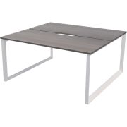 Бенч двойной на 2 рабочих места на металлокаркасе Аргентум-МП НТМП.О.Б2-200 Лиственница/Белый