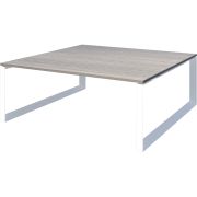 Стол переговорный на металлокаркасе Аргентум-МП НТМП.О-160.11 Лиственница/Белый